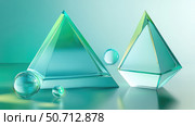 symmetry geometric shape blue and green. Стоковое фото, фотограф Vectorwin / Фотобанк Лори