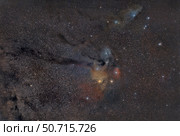 Rho Ophiuchi & Antares cloud complex in Scorpius. Стоковое фото, фотограф Giulio Ercolani/Stocktrek Images / ТАСС / Фотобанк Лори