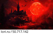 haunted red halloween. Стоковое фото, фотограф Vectorwin / Фотобанк Лори