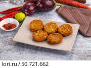 Fried potato crispy golden hash brown. Стоковое фото, фотограф Андрей Старостин / Фотобанк Лори