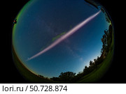 The infamous STEVE arc of hot flowing gas associated with an active aurora. Стоковое фото, фотограф Alan Dyer/Stocktrek Images / ТАСС / Фотобанк Лори