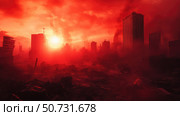 destruction apocalypse red. Стоковое фото, фотограф Vectorwin / Фотобанк Лори