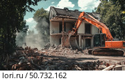 realistic demolition house. Стоковое фото, фотограф Vectorwin / Фотобанк Лори