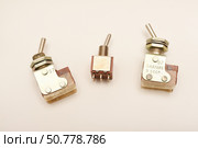 Electronic toggle switches. Electrical switches. Devices for switching in electronic devices. Стоковое фото, фотограф Valeriy Lushchikov / Фотобанк Лори