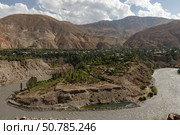 Zarafshon river in Zerobod village Sughd Region, Tajikistan. Стоковое фото, фотограф Михаил Пряхин / Фотобанк Лори