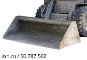 Ковш современного экскаватора на белом фоне. Bucket of a modern excavator on a white background. Стоковое фото, фотограф Татьяна Д / Фотобанк Лори