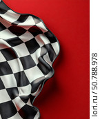 Checkerboard Pattern on a Red Background Used in Game or Design Settings for Visual Appeal. Стоковое AI-изображение, AI-художник Юлия Гапеенко / Фотобанк Лори