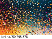 Vibrant celebration with colorful confetti particles. Стоковое AI-изображение, AI-художник Иван Рябоконь / Фотобанк Лори