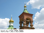Вид на звонницу старинного Свято-Георгиевского храма. Новочеркасск, Ростовская область. Стоковое фото, фотограф Анна Карасева / Фотобанк Лори