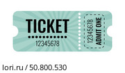 Editable blank ticket template in retro style with soft colors and torn edges, perfect for event or cinema themes. Стоковая иллюстрация, иллюстратор Inna Sleptsova / Фотобанк Лори
