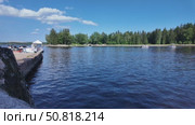 Relaxing summer day on the Vyborg Bay of the Gulf of Finland - Vyborg, Russia, July 15, 2025. Редакционное видео, видеограф Наталия Попова / Фотобанк Лори