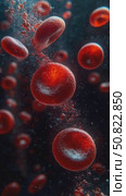 Blood Cell Microscopic View. Стоковое AI-видео, аниматор Данила Большаков / Фотобанк Лори