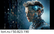 Artificial intelligence in the image of a girl, technologies of the future. Стоковое AI-видео, аниматор Ирина Ручушкина / Фотобанк Лори
