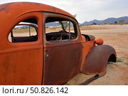 Abandoned old Hudson car in Solitaire (2016 год). Редакционное фото, фотограф Знаменский Олег / Фотобанк Лори