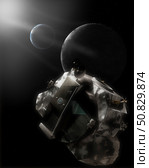 Apollo 10's Snoopy LEM makes a close approach to the Earth/Moon System. Стоковое фото, фотограф Steven Hobbs/Stocktrek Images / ТАСС / Фотобанк Лори