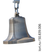 Корабельный колокол - рында на белом фоне. A ship's bell isolated on white background. Стоковое фото, фотограф Татьяна Д / Фотобанк Лори