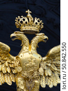 Double headed eagle of the Winter Palace, St. Petersburg (2011 год). Редакционное фото, фотограф Александр Подшивалов / Фотобанк Лори