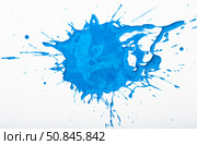 Blue blot with splashes. Стоковое фото, фотограф Яков Филимонов / Фотобанк Лори