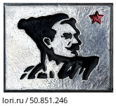 Василий Иванович Чапаев — участник Первой мировой и Гражданской войн, начальник дивизии в Красной армии. Одна из самых известных исторических личностей эпохи Гражданской войны в России. Нагрудный значок выпущенный в СССР. Стоковое фото, фотограф Евгений Мухортов / Фотобанк Лори