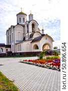 Церковь Святителя Николая Чудотворца (Никольская церковь). Поселок Боровской. Тюменская область (2018 год). Стоковое фото, фотограф Александр Тараканов / Фотобанк Лори