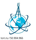 Geodesic device and globe symbol design. Стоковая иллюстрация, иллюстратор Евгений Воронин / Фотобанк Лори