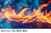 Abstract blazing fire and ember. Стоковое AI-изображение, AI-художник Данила Большаков / Фотобанк Лори