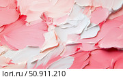 Abstract Impressionism: Swirls of Soft Pink and White Paint. Стоковое AI-изображение, AI-художник Данила Большаков / Фотобанк Лори