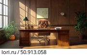 declutter empty study table ai generated. Стоковое AI-изображение, AI-художник Vectorwin / Фотобанк Лори