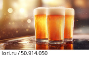 lager draft beers ai generated. Стоковое AI-изображение, AI-художник Vectorwin / Фотобанк Лори
