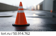 barrier orange traffic cone ai generated. Стоковое AI-изображение, AI-художник Vectorwin / Фотобанк Лори