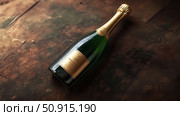 brut bottle of champagne ai generated. Стоковое AI-изображение, AI-художник Vectorwin / Фотобанк Лори