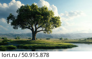 balance peaceful tree ai generated. Стоковое AI-изображение, AI-художник Vectorwin / Фотобанк Лори
