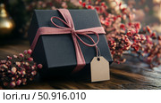 surprise gift with tag ai generated. Стоковое AI-изображение, AI-художник Vectorwin / Фотобанк Лори