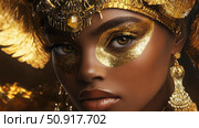 earrings gold fashion ai generated. Стоковое AI-изображение, AI-художник Vectorwin / Фотобанк Лори