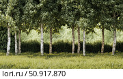 landscape trees border ai generated. Стоковое AI-изображение, AI-художник Vectorwin / Фотобанк Лори