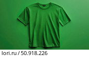 template green tshirt mock up ai generated. Стоковое AI-изображение, AI-художник Vectorwin / Фотобанк Лори