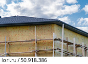 Home construction, Insulation installation. Стоковое фото, фотограф Данила Большаков / Фотобанк Лори