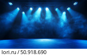 spotlight blue stage lighting ai generated. Стоковое AI-изображение, AI-художник Vectorwin / Фотобанк Лори