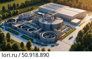 composting waste treatment plant ai generated. Стоковое AI-изображение, AI-художник Vectorwin / Фотобанк Лори