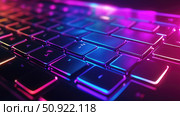 projection beaming keyboard ai generated. Стоковое AI-изображение, AI-художник Vectorwin / Фотобанк Лори