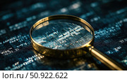 enlarge magnifying glass code ai generated. Стоковое AI-изображение, AI-художник Vectorwin / Фотобанк Лори