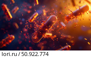 explosion exploding bacteria ai generated. Стоковое AI-изображение, AI-художник Vectorwin / Фотобанк Лори