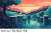 integration growing data lake ai generated. Стоковое AI-изображение, AI-художник Vectorwin / Фотобанк Лори