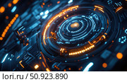 quantum pulsating futuristic device ai generated. Стоковое AI-изображение, AI-художник Vectorwin / Фотобанк Лори