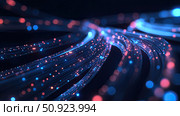 bending warping fiber optic cable ai generated. Стоковое AI-изображение, AI-художник Vectorwin / Фотобанк Лори