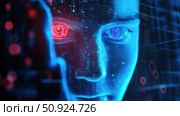 authentication replicating biometric scanner ai generated. Стоковое AI-изображение, AI-художник Vectorwin / Фотобанк Лори