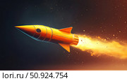 trajectory stretching rocket ai generated. Стоковое AI-изображение, AI-художник Vectorwin / Фотобанк Лори