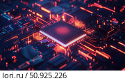 neural looping AI chip ai generated. Стоковое AI-изображение, AI-художник Vectorwin / Фотобанк Лори