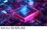 processor streaming AI chip ai generated. Стоковое AI-изображение, AI-художник Vectorwin / Фотобанк Лори