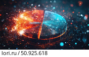 ch exploding pie chart ai generated. Стоковое AI-изображение, AI-художник Vectorwin / Фотобанк Лори
